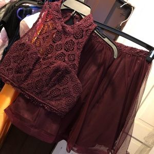 Two piece mini dress